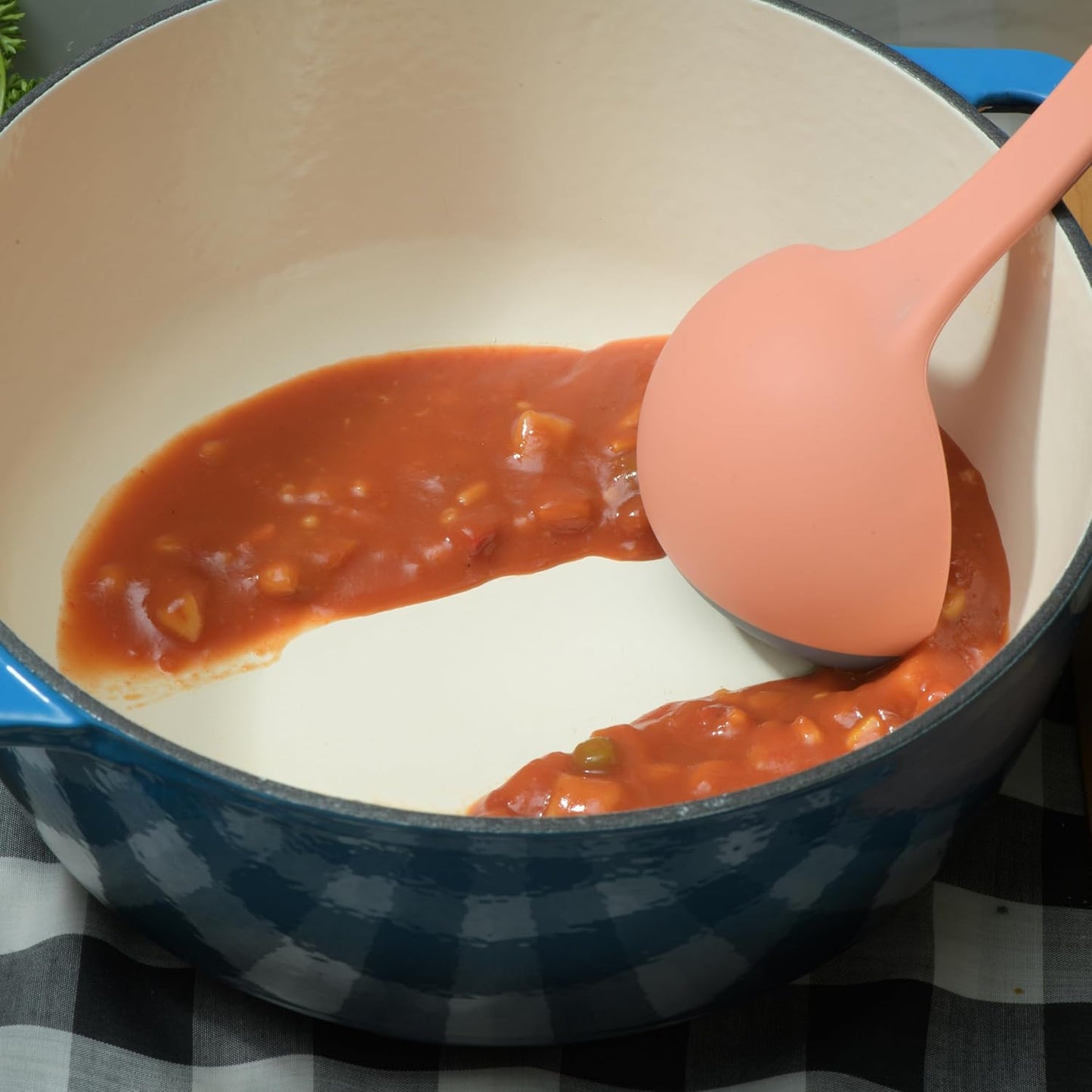 Silicone Spoon - Colorful Silicone Spatula Ladle with a Soft Top to Mold to your Pots & Pans