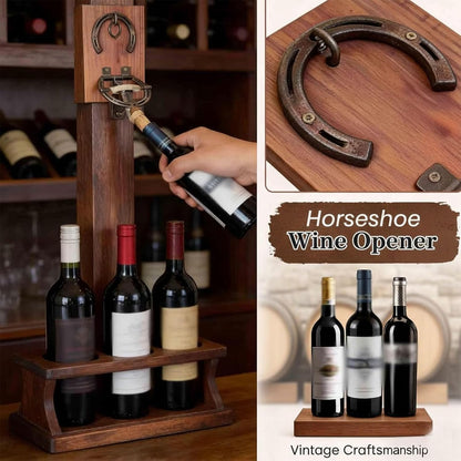 🍾Rustic Wall Mounted Horseshoe Bottle Opener | Heavy Duty Cast Iron Vintage Wine Opener