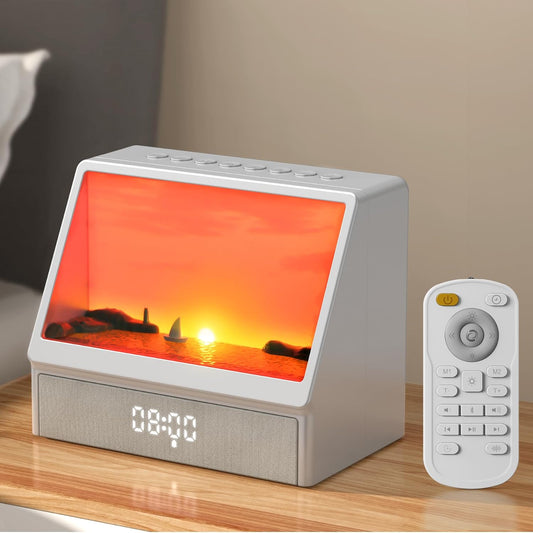 🌅Sunrise Alarm Clock for Heavy Sleepers - Wake Up Light with White Noise Machine & Bluetooth Speaker