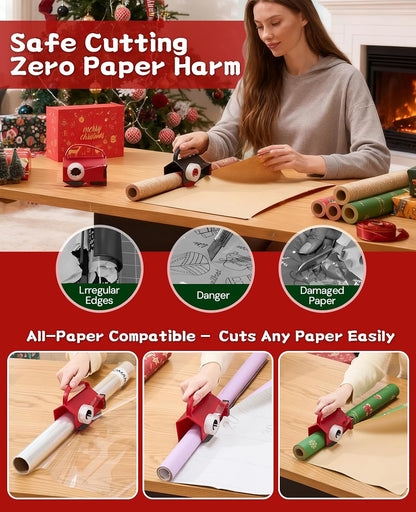 Wrapping Paper Cutter & Tape Dispenser