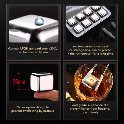 Stainless Steel Quick-Freeze Metal Ice Blocks