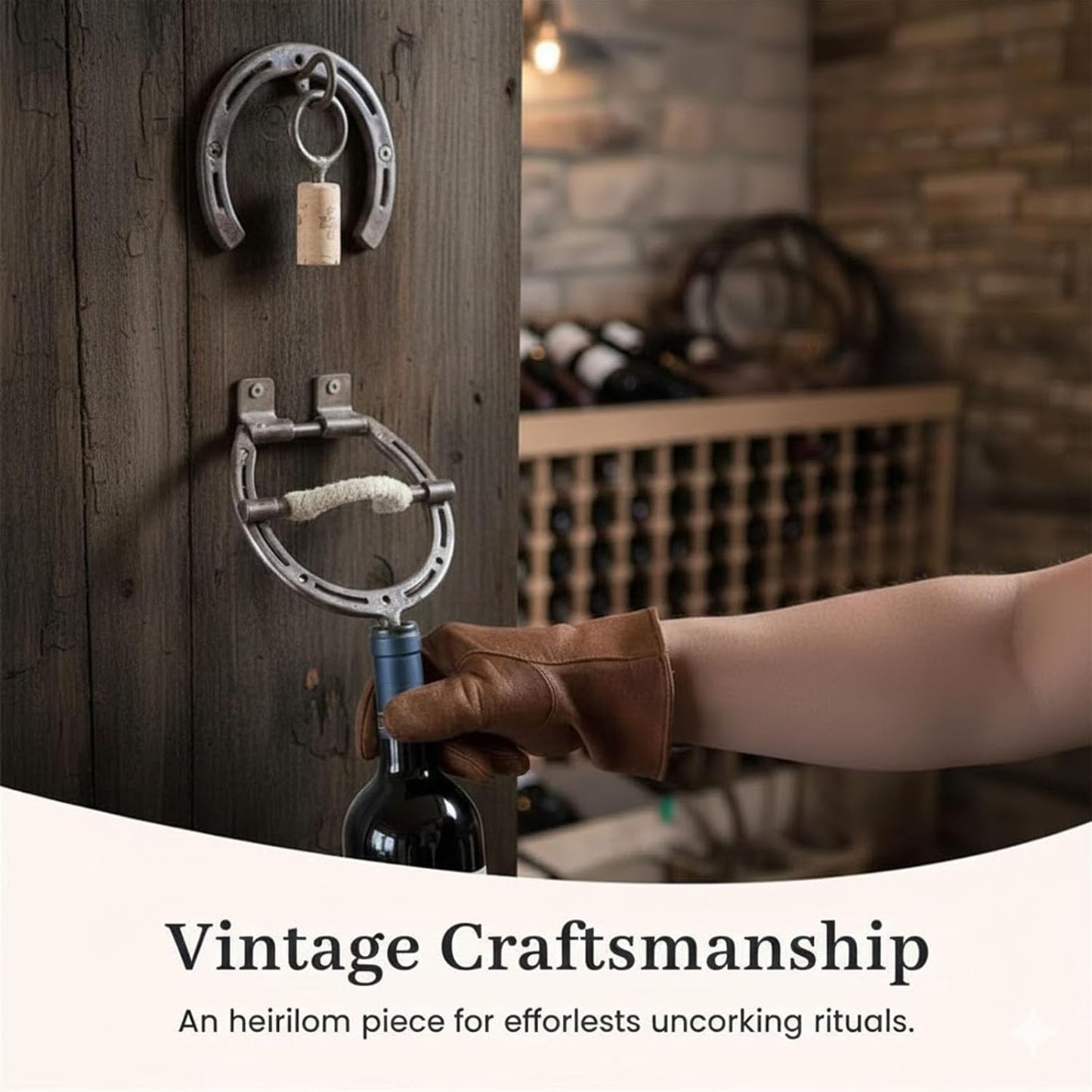 🍾Rustic Wall Mounted Horseshoe Bottle Opener | Heavy Duty Cast Iron Vintage Wine Opener
