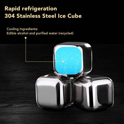 Stainless Steel Quick-Freeze Metal Ice Blocks