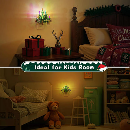 LED Christmas Night Light, Plug in Night Light, Dusk to Dawn Sensor