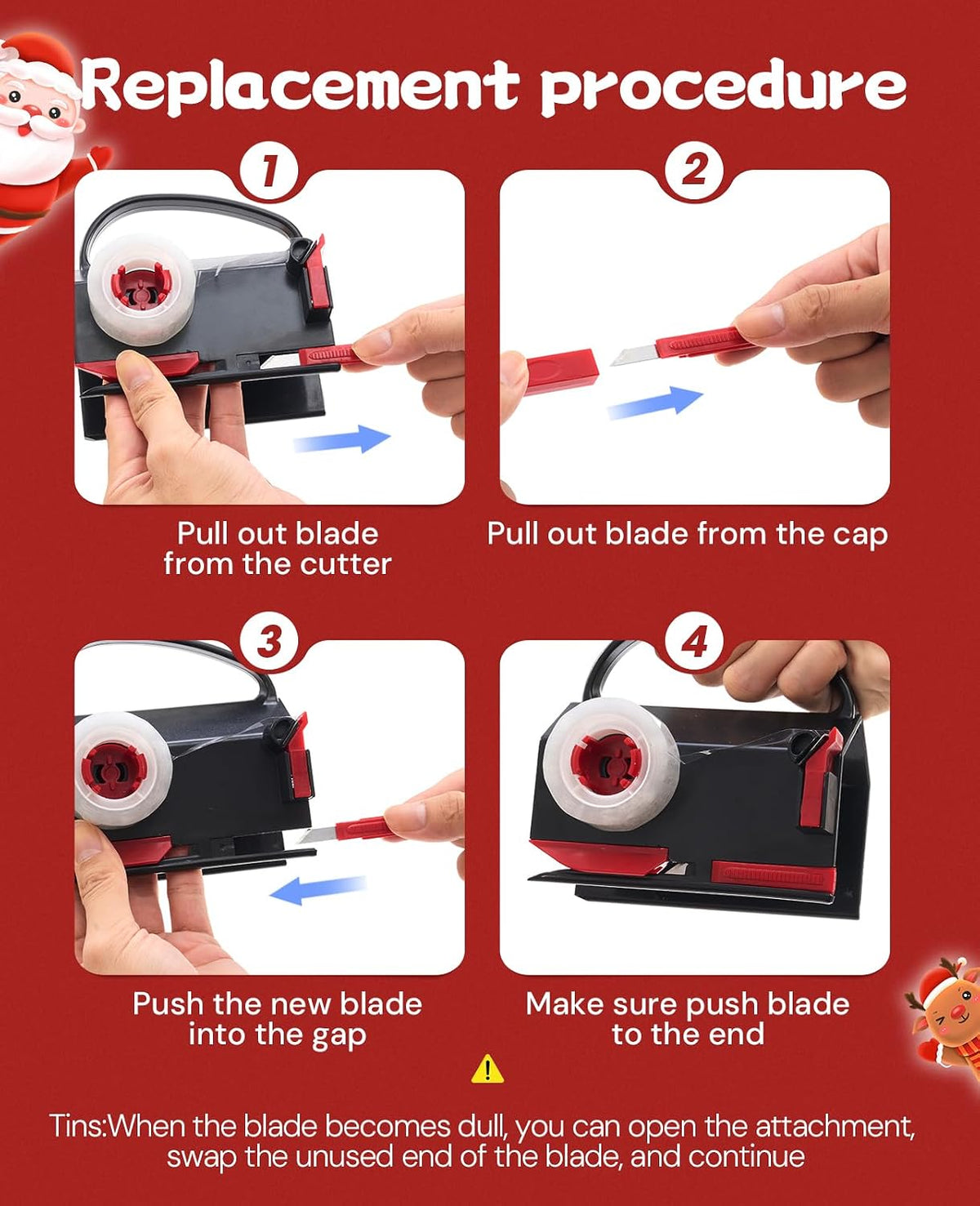 Wrapping paper cutter replacement blade instructions