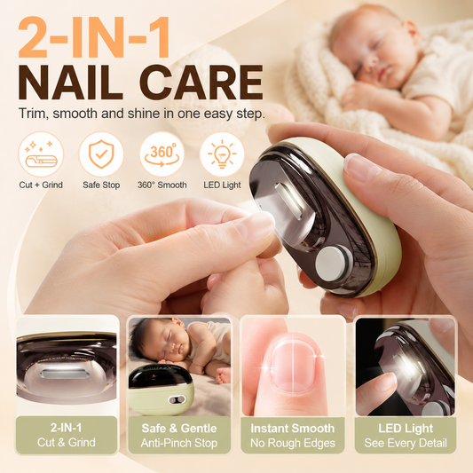2-in-1 Electric Nail Clipper with LED