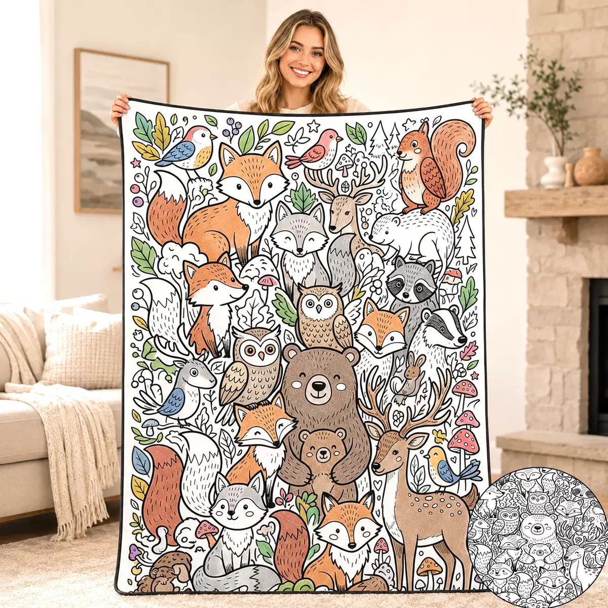 Zavrlyshop™ Coloring Blanket🖍️ Color It. Wash It. Repeat It! 🔄✨