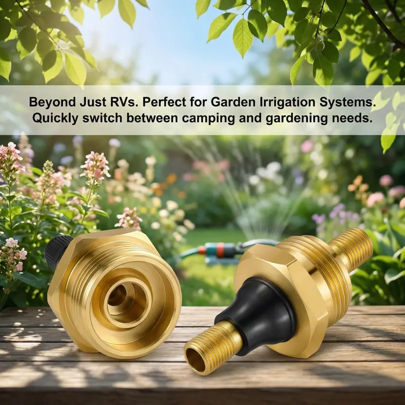 2-Pcs Brass RV Blow Out Plugs with Drain Valve❄️