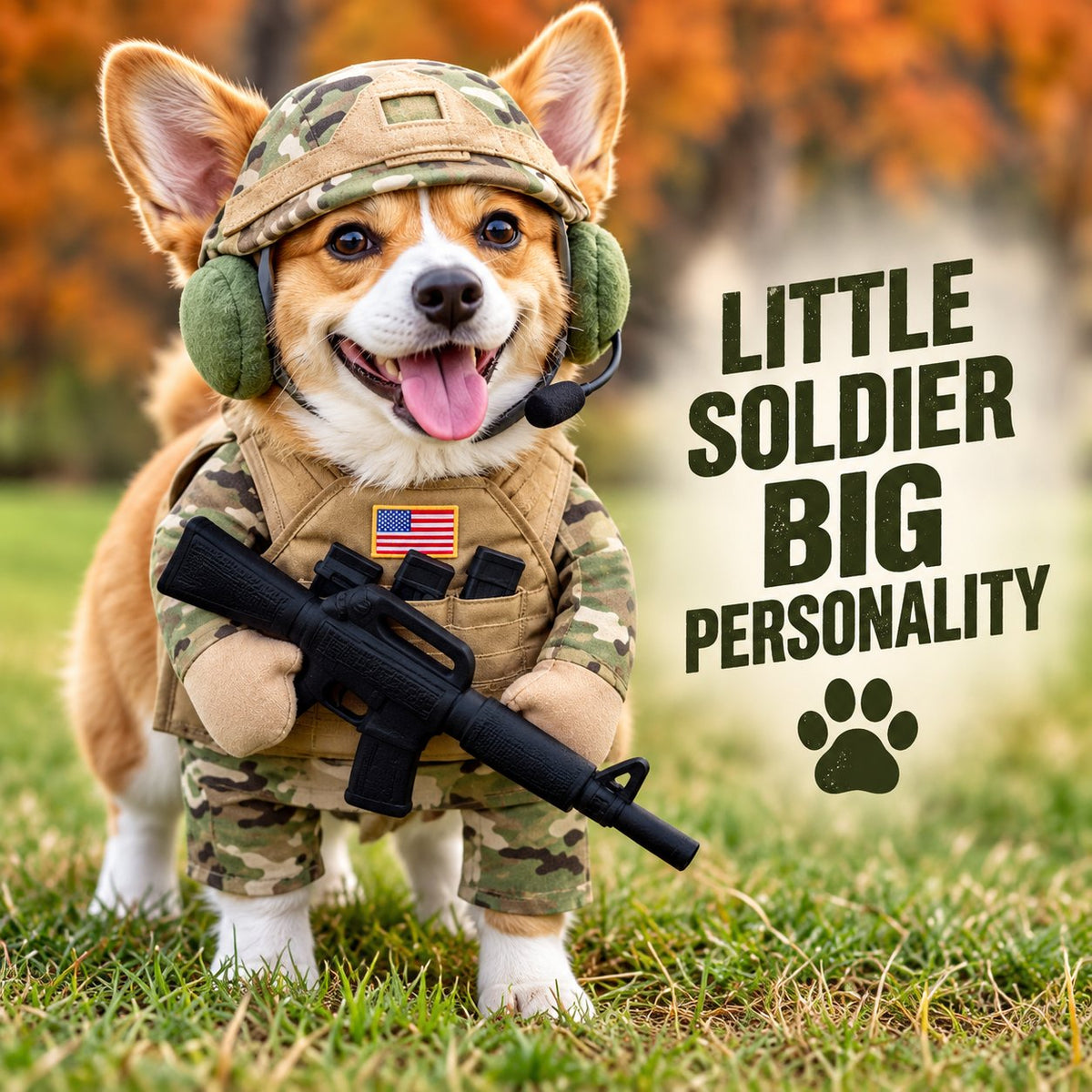 🐶 PawTrooper™ Dog Soldier Costume – Funny Tactical Pet Outfit