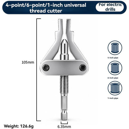🔩Universal Drill-Powered Broken Pipe Extractor – 1/2" 3/4" 1" Rusted Thread Remover Tool