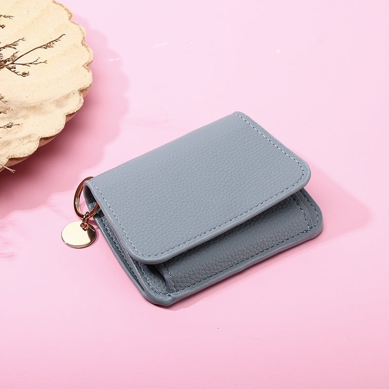 💖🌹RFID Short Wallets for Women – Fashionable Card Holder with Key Ring & Coin Purse