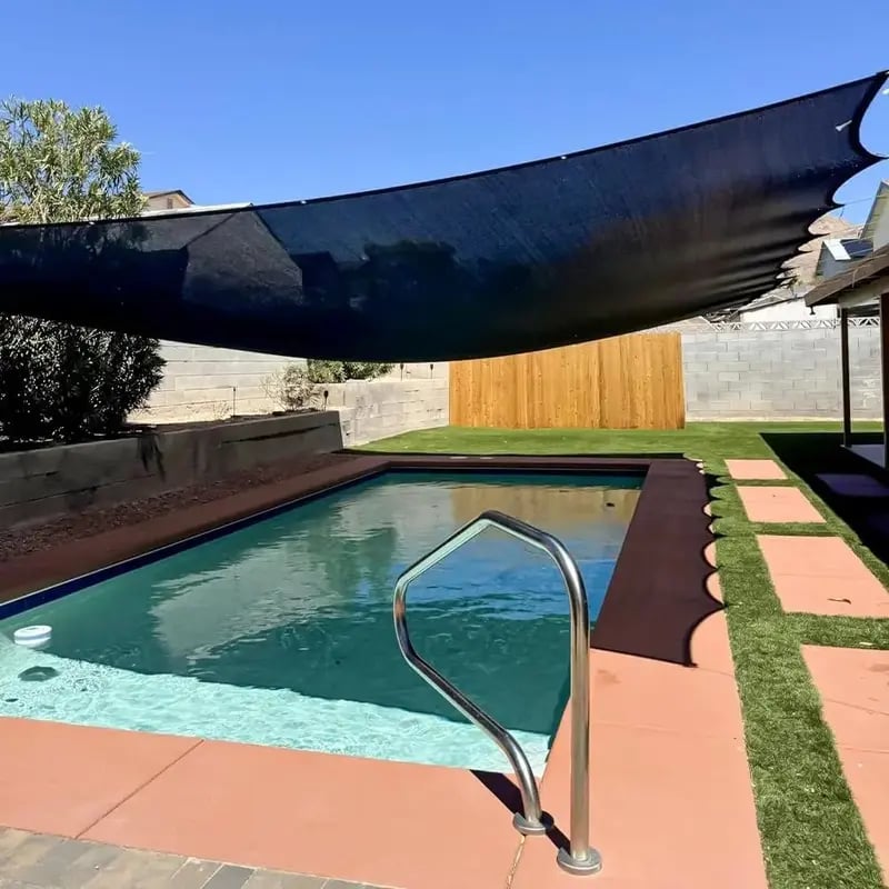 🎖️90% Blackout Cloth (Black) - 10 x 13ft UV-Resistant Shade Net with Reinforced Rivets,