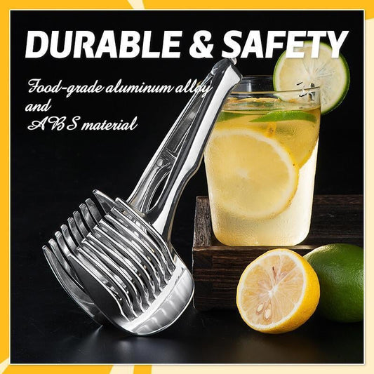 Creative Kitchen Slice Cutting Tool, Food‑Grade Aluminum Alloy Hand‑Held Slicer, Quick Slicing Holder
