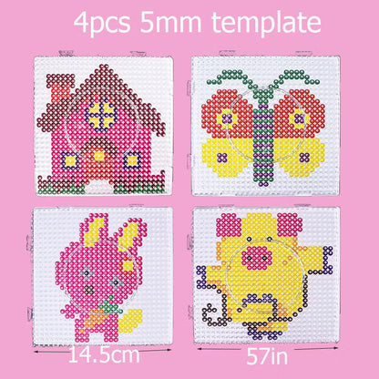 Hama Beads Box Set - 24/48/72 Colors 2.6mm & 5mm Fuse Beads with Storage Box