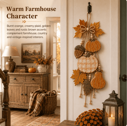 Rustic Harvest WoodenDoor Hanger