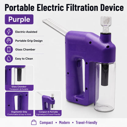 ⚡ LAST DAY 50% OFF – Portable Handheld Electric Filtration Device | Compact Glass Chamber Design with Electric-Assisted Operation & 6 Color Options ✨