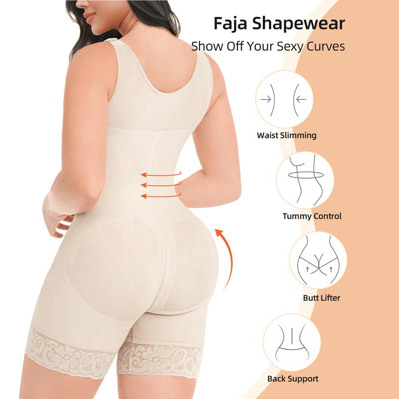 Shapewear for Women Front-Hook Tummy Control Full Shapewear Butt Lifter
