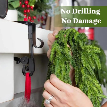 Adjustable Stocking & Garland Fireplace Mantel Hanger