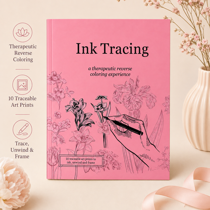 Beginner-Friendly💕Ink Tracing: A Therapeutic Reverse Coloring Experience📚(Deluxe Edition)