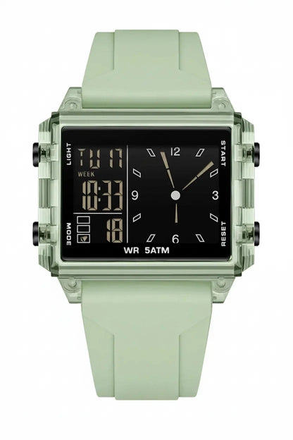 Analog-Digital Sport Watch – Waterproof, Luminous & Multi-Function