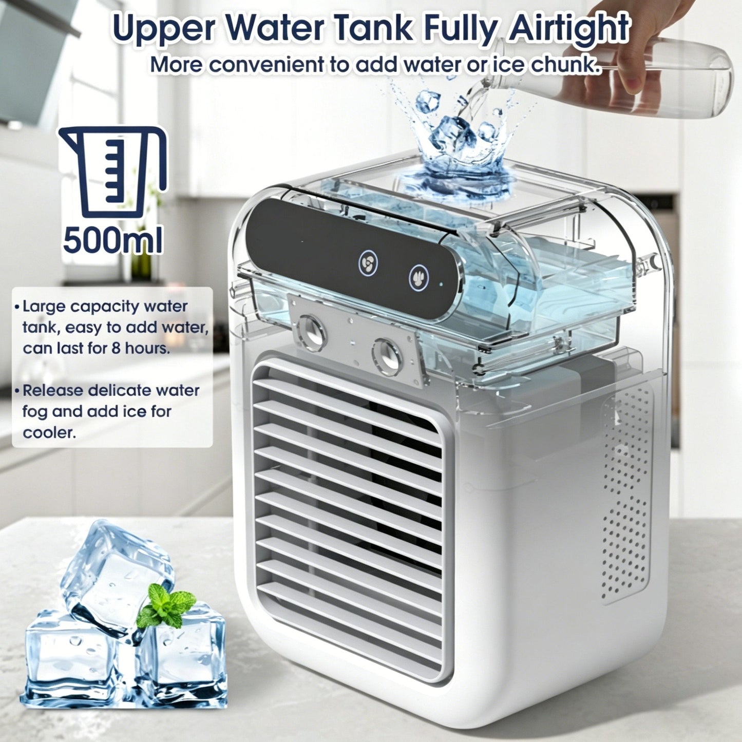 ❄️ Portable Mini Air Cooler Compact & Portable Powerful Cooling