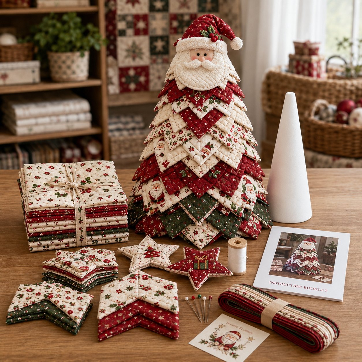 DIY Quilted Santa Christmas Tree Kit