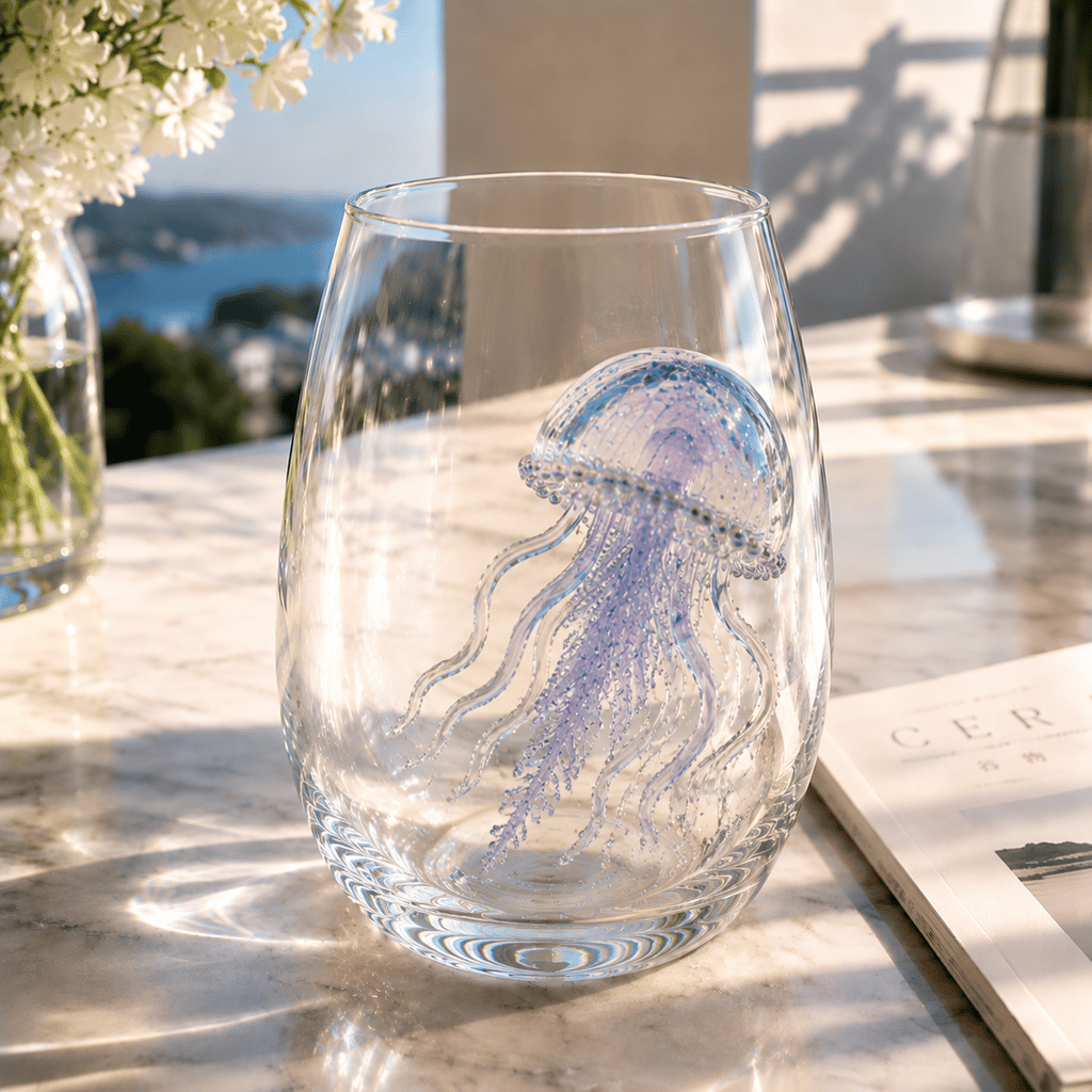 Artisanal Blue Ringed Octopus Glassware