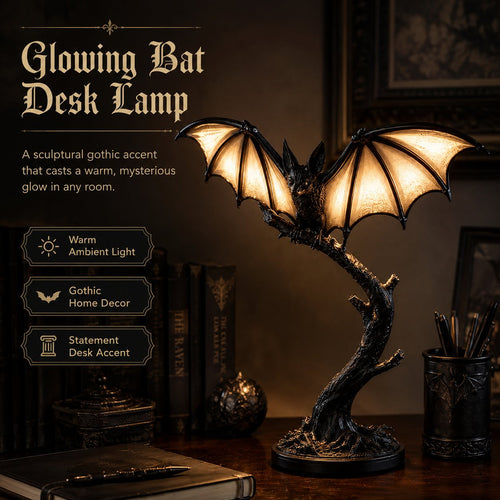 Lichtgevende vleermuis-tafellamp 🦇