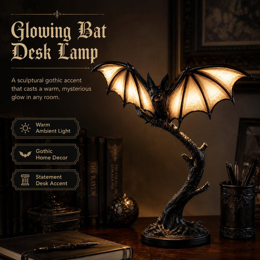 Lichtgevende vleermuis-tafellamp 🦇