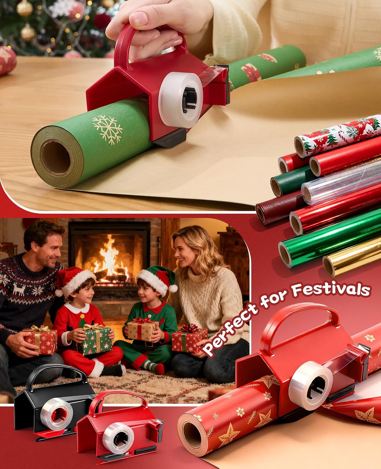 Gift wrapping cutter for Christmas and festivals