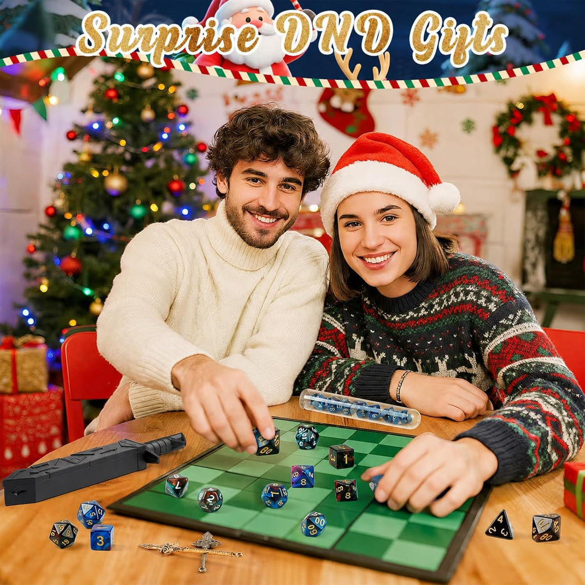 DND dice Christmas tabletop game gift