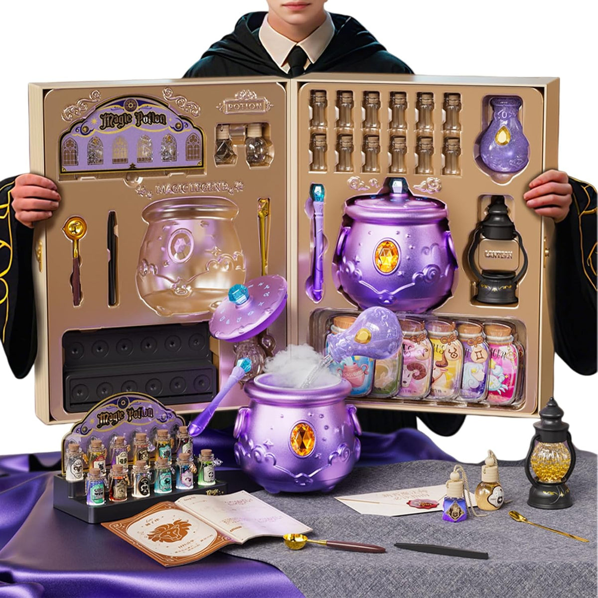 Large gift presentation with potion making accessories