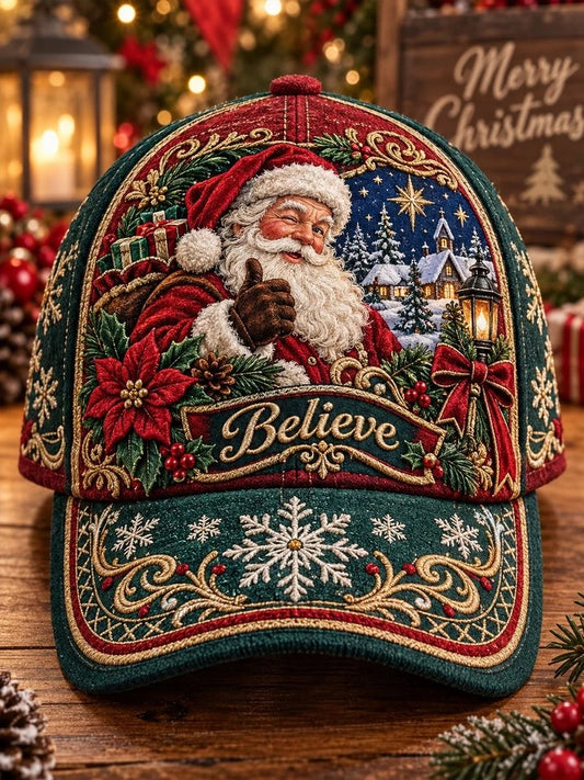 🎄 Christmas Graphic Baseball Cap | 7 Festive Adjustable Styles