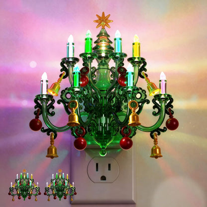LED Christmas Night Light, Plug in Night Light, Dusk to Dawn Sensor