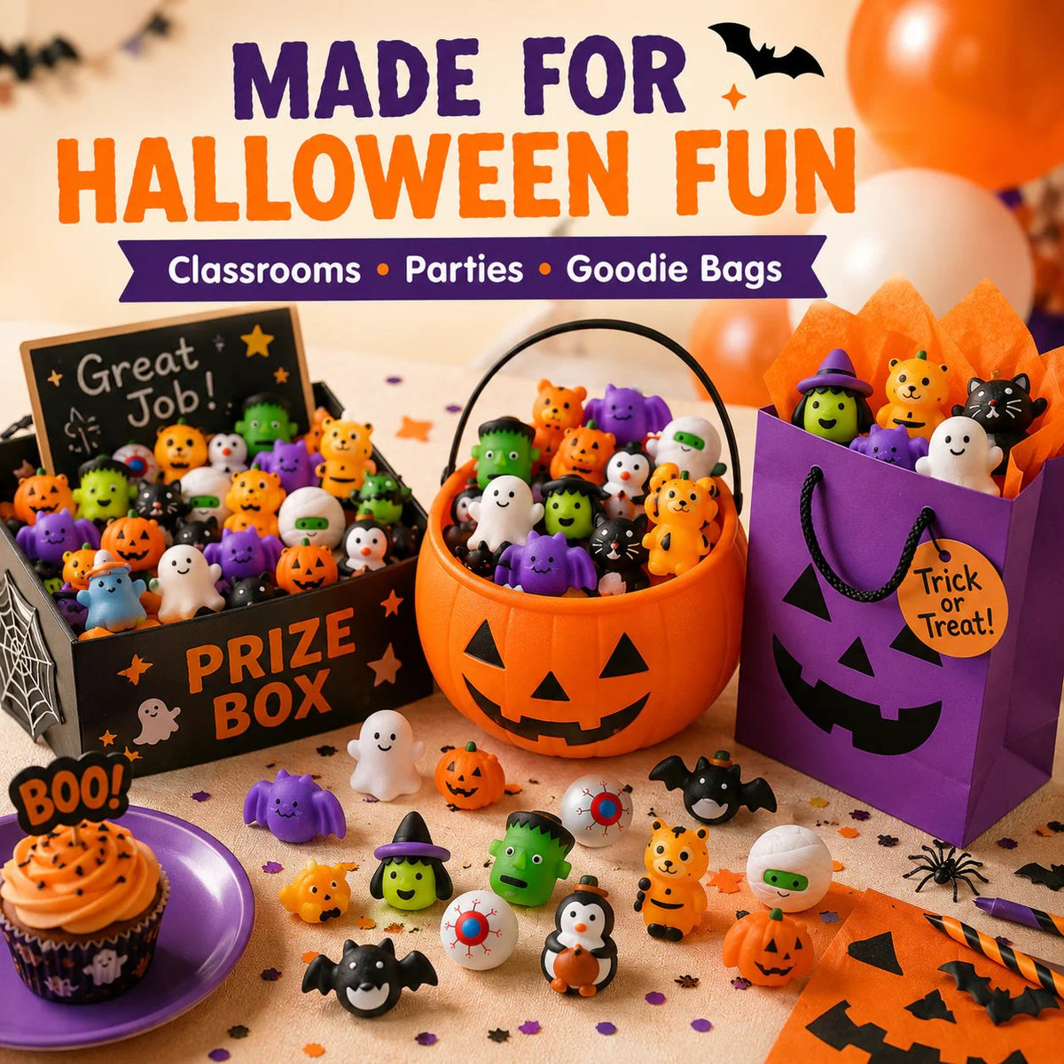 Last Day 50% OFF - 🎃30PCS Halloween Mochi Squishy Toys
