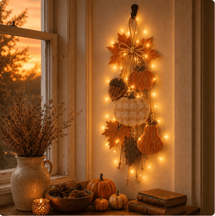 Rustic Harvest WoodenDoor Hanger