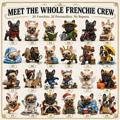 ⏳Last Day 49% OFF – 🐶 24-Day French Bulldog Christmas Advent Calendar | 24 Unique Collectible Frenchie Characters with Different Outfits, Personalities & Daily Holiday Surprises 🎄