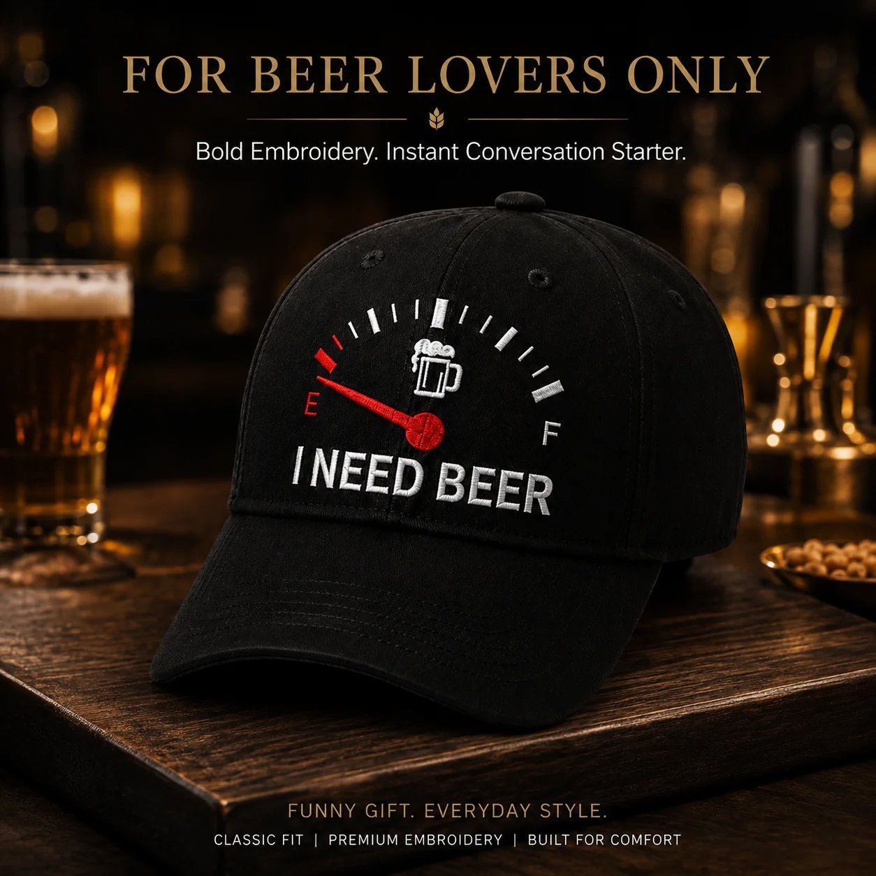⏰ LAST DAY 50% OFF 🔥 "I Need Beer" Cap – The Ultimate Pub & Weekend Icebreaker! 😂