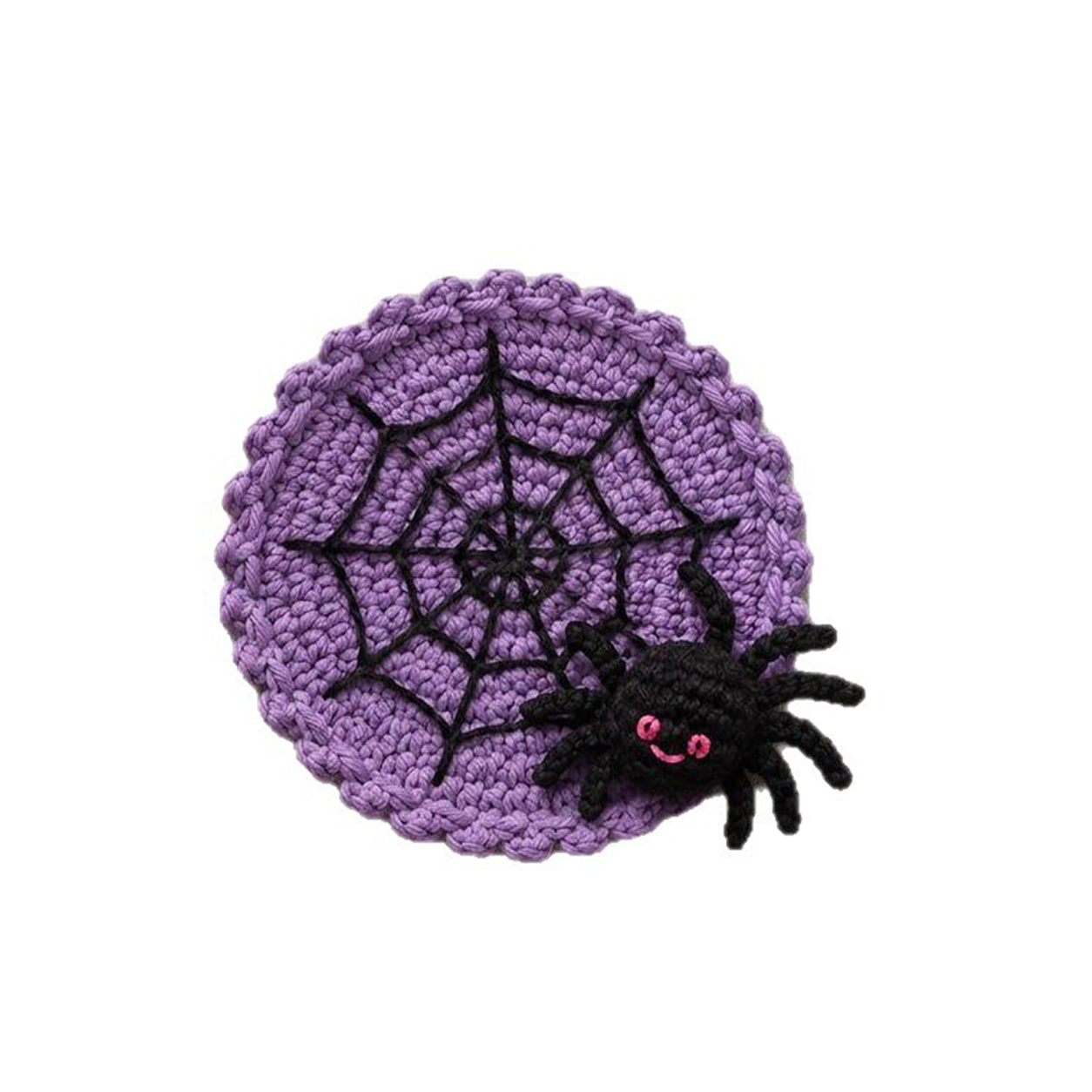 🕷️ Handmade Crochet Spider Web Coaster — Spooky Gothic Halloween Home & Coffee Table Decor ☕