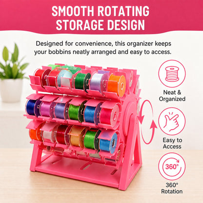 🔥Last Day 50% OFF🧵Rotating Bobbin Thread Organizer