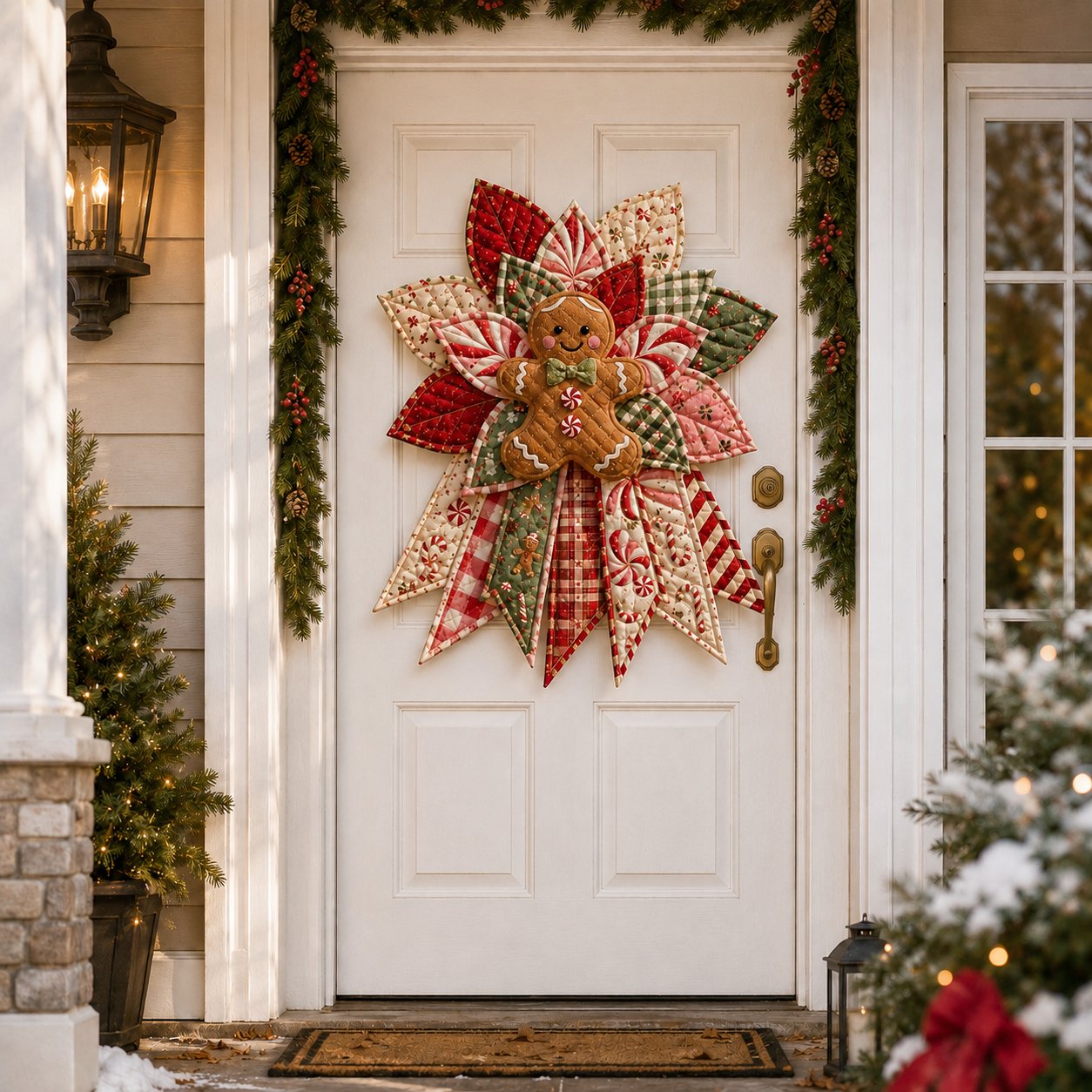 ⭐ 🎄 Christmas Sale 50% OFF 🎉 – DIY Quilted Christmas Door Hanging Kit for Festive Holiday Home Deco