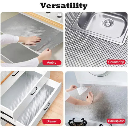 🏅Stainless Steel Kitchen Oil-Proof Adhesive Wallpaper Roll
