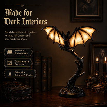 Lichtgevende vleermuis-tafellamp 🦇