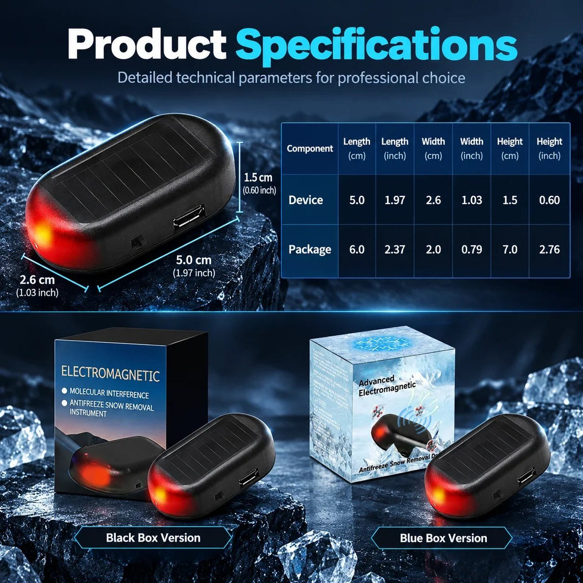 ❄️Electromagnetic Snow Removal & Anti-Freeze Device for Vehicles — Molecular Interference Technology