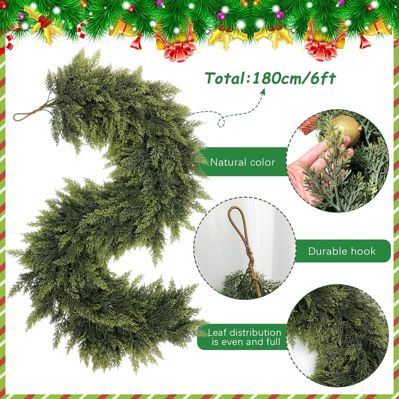 💥6 FT Artificial  Cypress Rattan – Winter Greenery