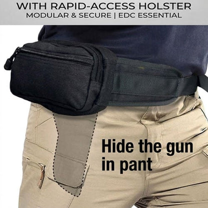 Multifunctional Concealed Carry Hip Bag & Rapid-Access Holster