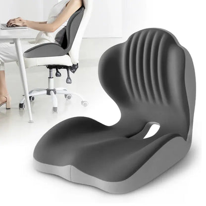 🏅Ergonomic Memory Foam Seat Cushion with Lumbar & Back Support, Relieves Back Pain, Reduces Pressure