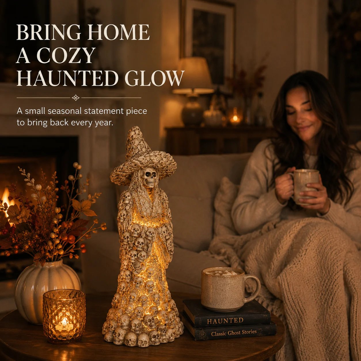 🔥Flash Sale 50% OFF-Skeleton Witch Ornament
