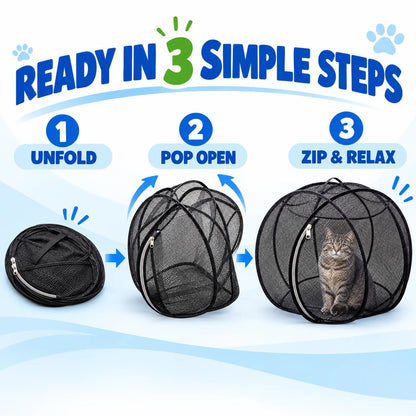 🐱360° Panoramic Pop-Up Rolling Cat Playpen Ball🐾