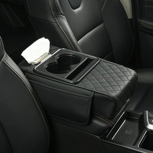 ⚡Waterproof PU Leather Car Armrest Cushion | Anti-Slip Auto Console Protector Mat